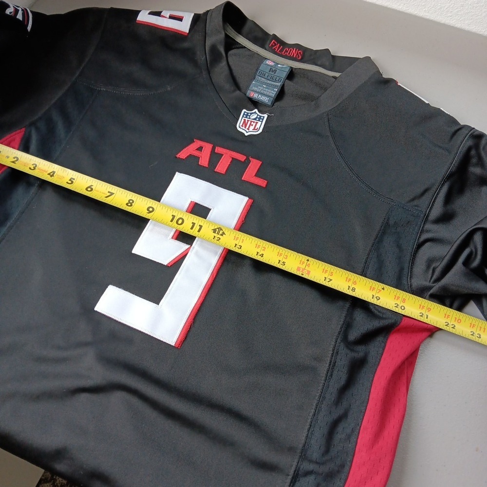 NFL Atlanta Falcons Jersey MEDIUM Desmond Ridder Nike On Field Player Black Red - Picture 6 of 8